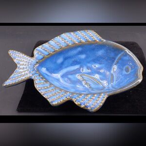Nantucket Home Blue Ceramic Light Blue Fish Bowl